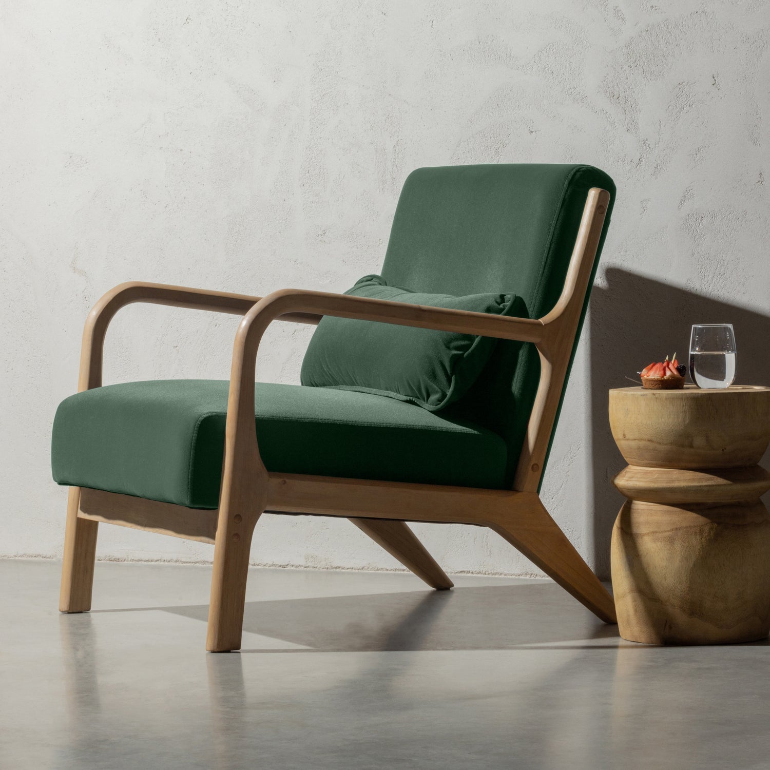 Woood Mark Fauteuil Velvet Flesgroen - KwaliteitWonen.nl