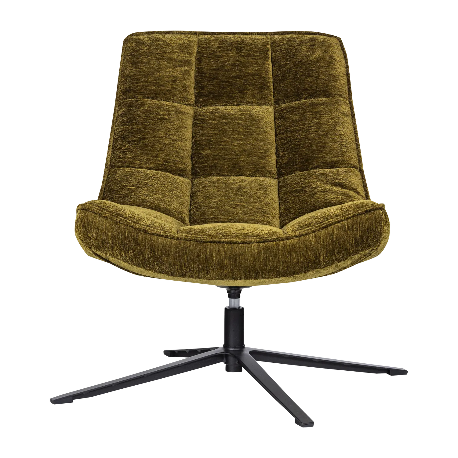 Woood Maudi Draaifauteuil Chenille Structuur Groen - KwaliteitWonen.nl