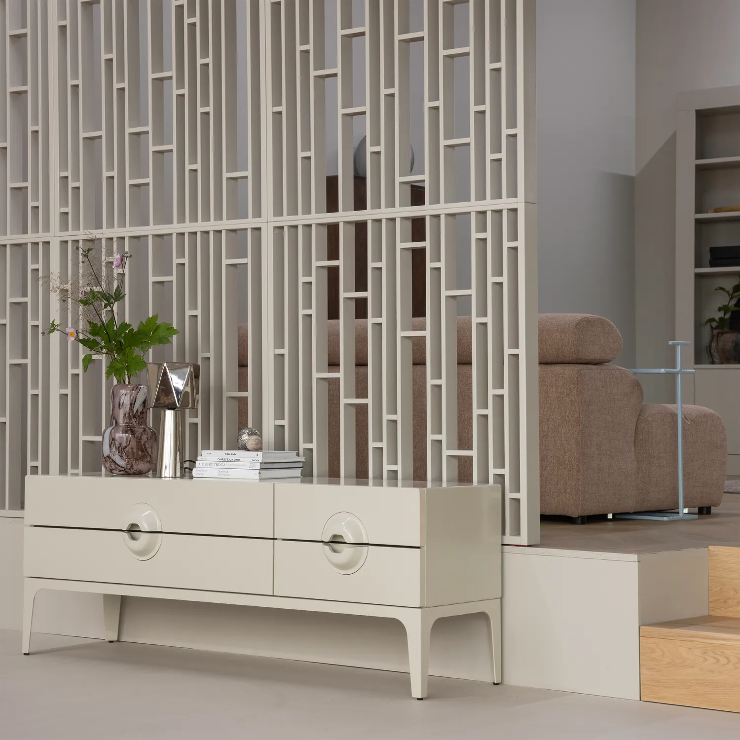Woood Merge Tv Meubel Eucalyptushout Dust - KwaliteitWonen.nl