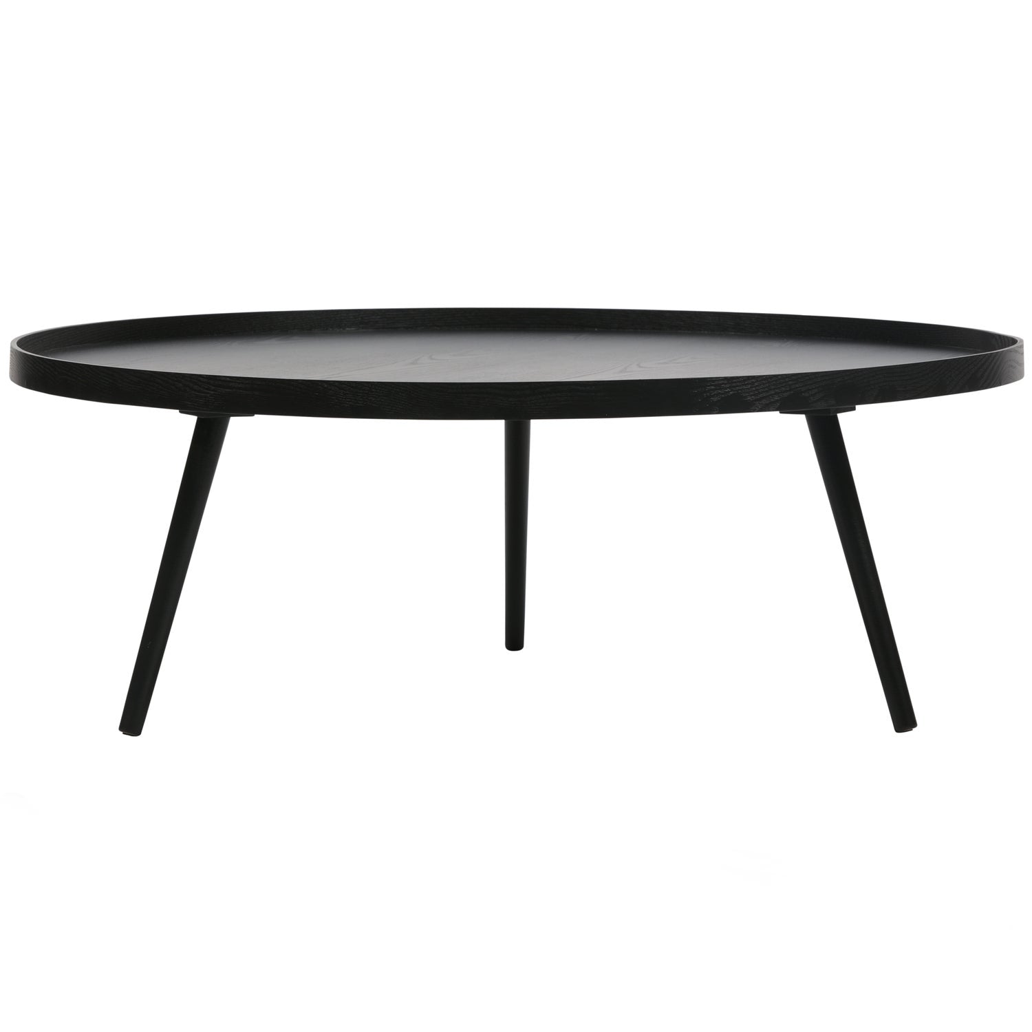Woood Mesa Bijzettafel XXL Hout Zwart 36x100cm - KwaliteitWonen.nl