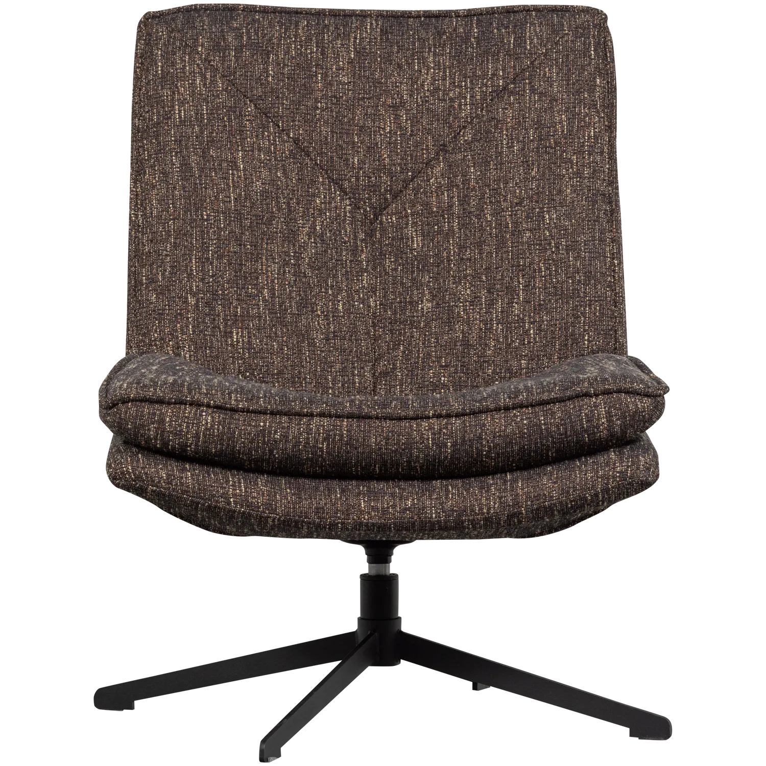 Woood Milaro Draaifauteuil Bruin Melange - KwaliteitWonen.nl