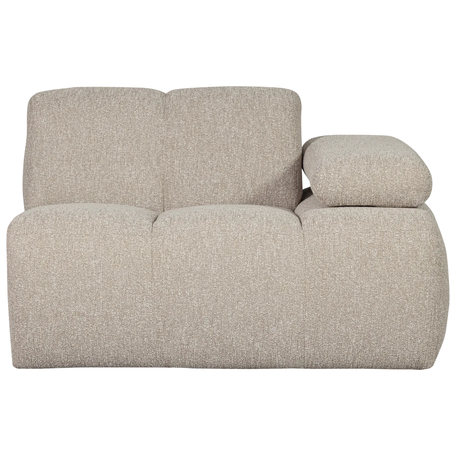 Woood Mojo 1 Zits Element Arm Rechts Boucle Beige Melange - KwaliteitWonen.nl