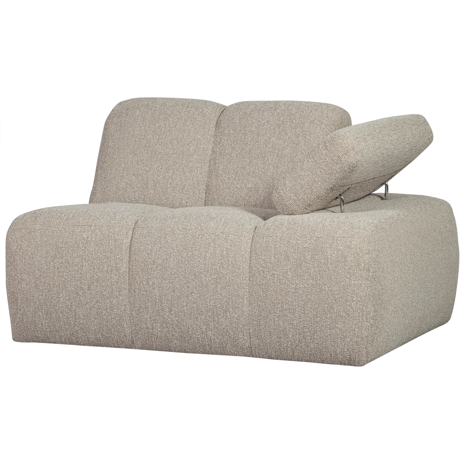 Woood Mojo 1 Zits Element Arm Rechts Boucle Beige Melange - KwaliteitWonen.nl
