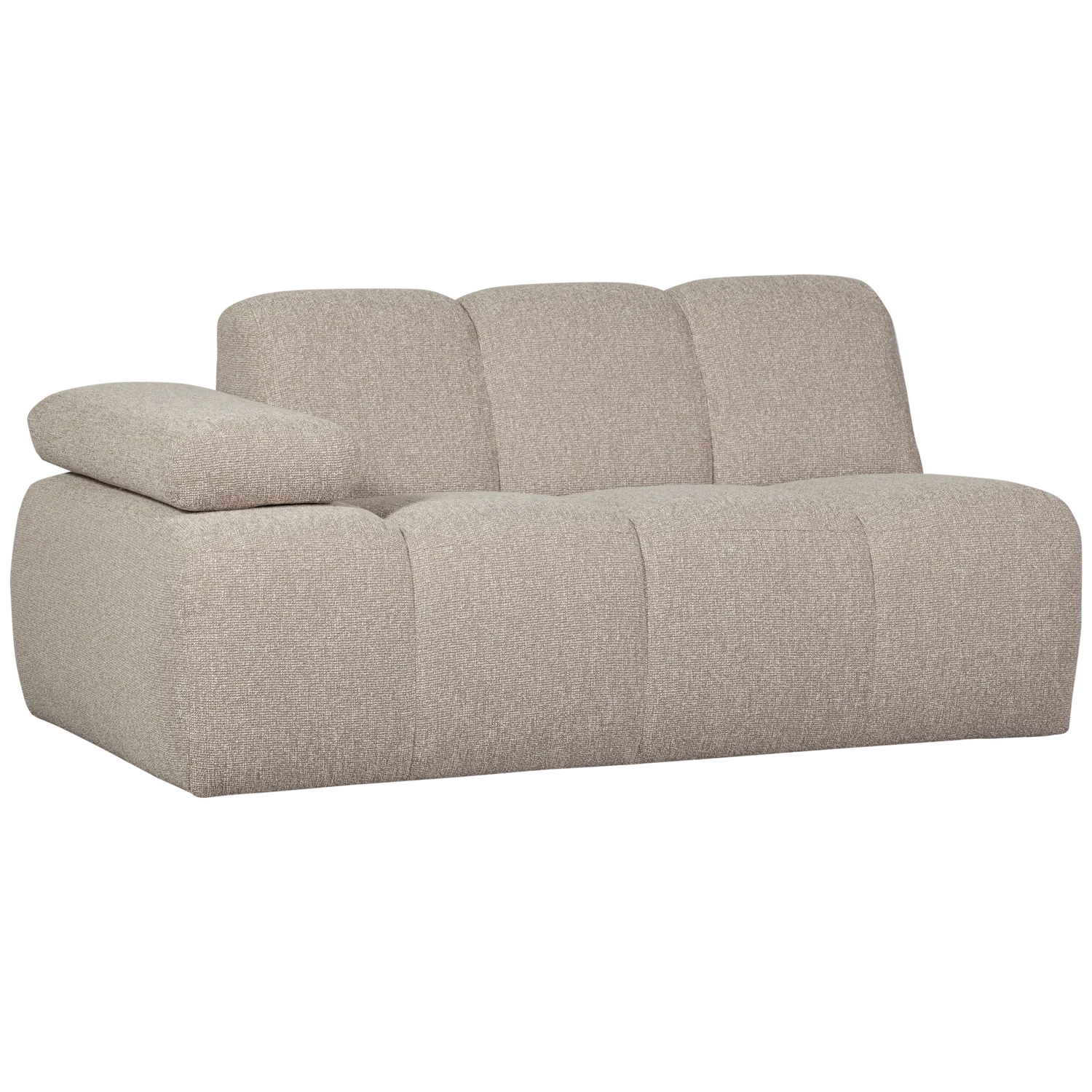 Woood Mojo 1,5 Zits Element Arm Links Boucle Beige Melange - KwaliteitWonen.nl