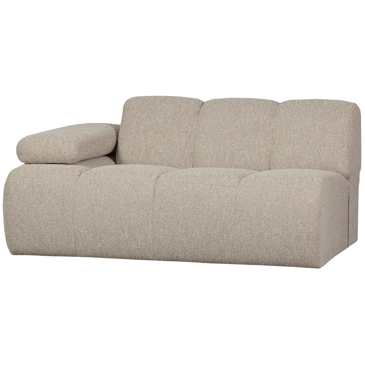 Woood Mojo 1,5 Zits Element Arm Links Boucle Beige Melange - KwaliteitWonen.nl