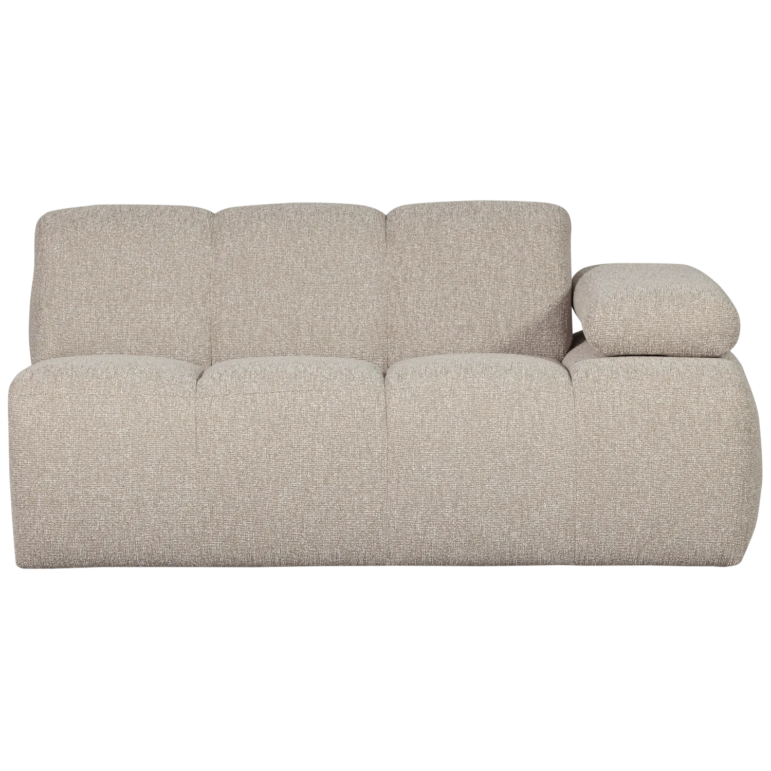 Woood Mojo 1,5 Zits Element Arm Rechts Boucle Beige Melange - KwaliteitWonen.nl