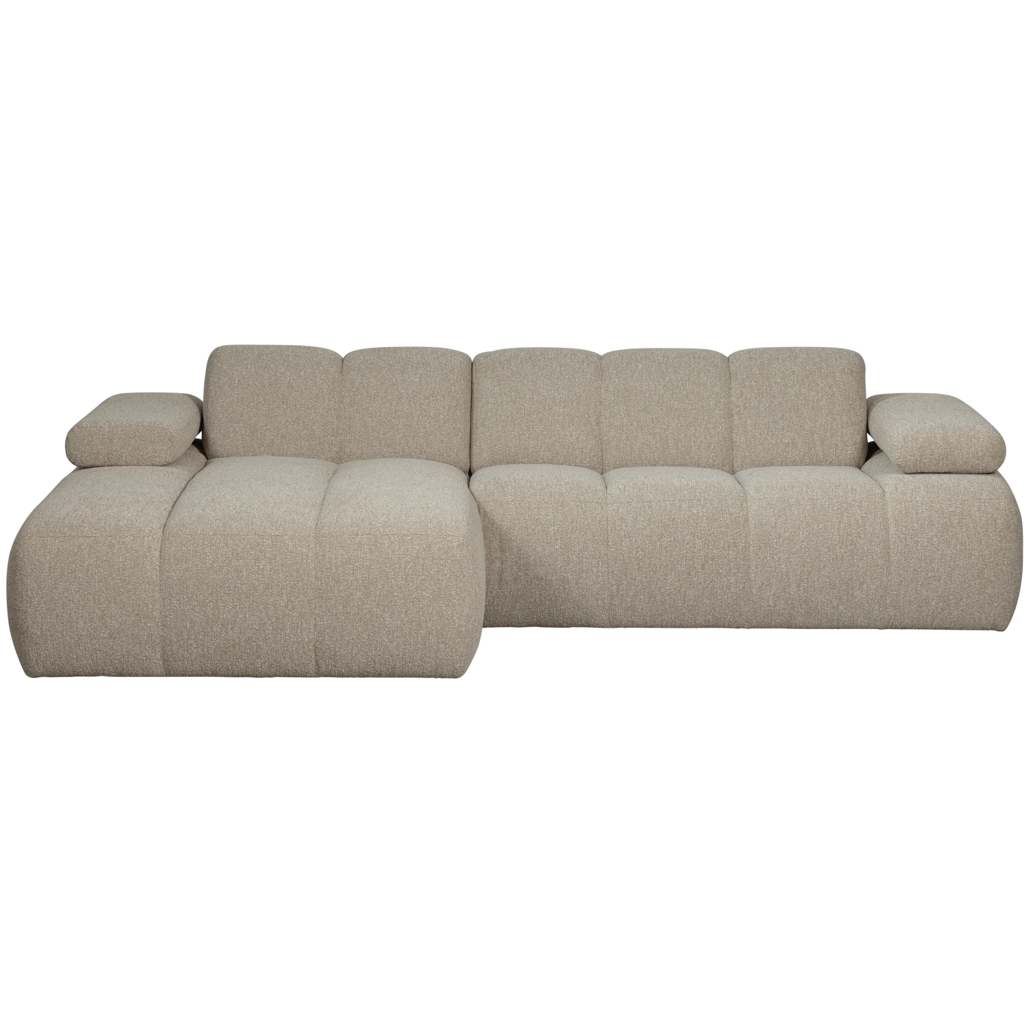 Woood Mojo Chaise Longue Bank Links Boucle Beige Melange - KwaliteitWonen.nl