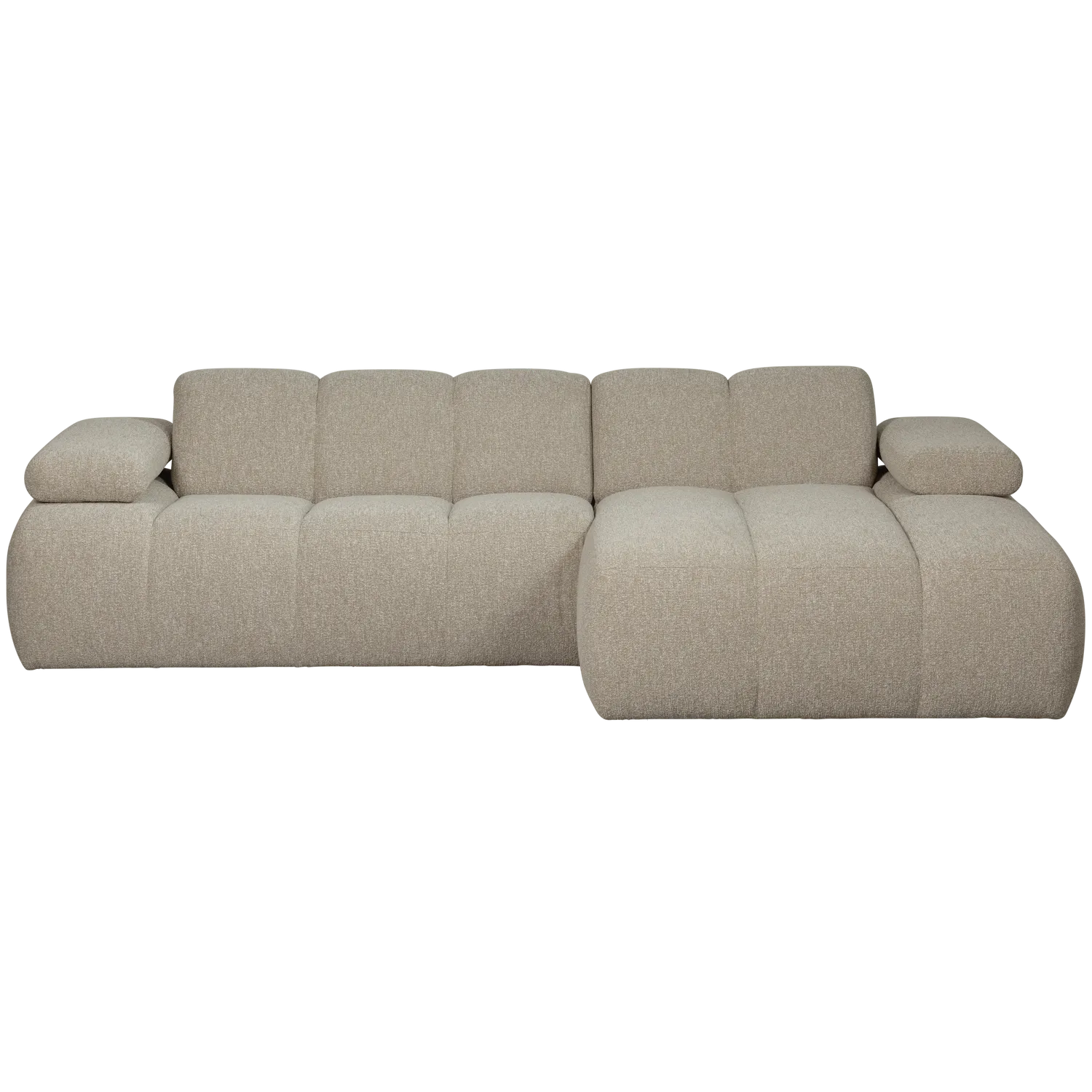 Woood Mojo Chaise Longue Bank Rechts Boucle Beige Melange - KwaliteitWonen.nl