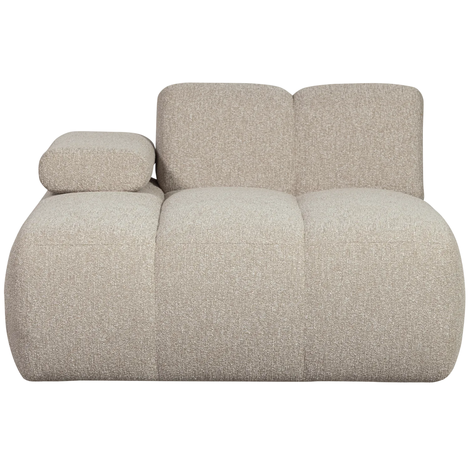 Woood Mojo Chaise Longue Element Links Boucle Beige Melange - KwaliteitWonen.nl