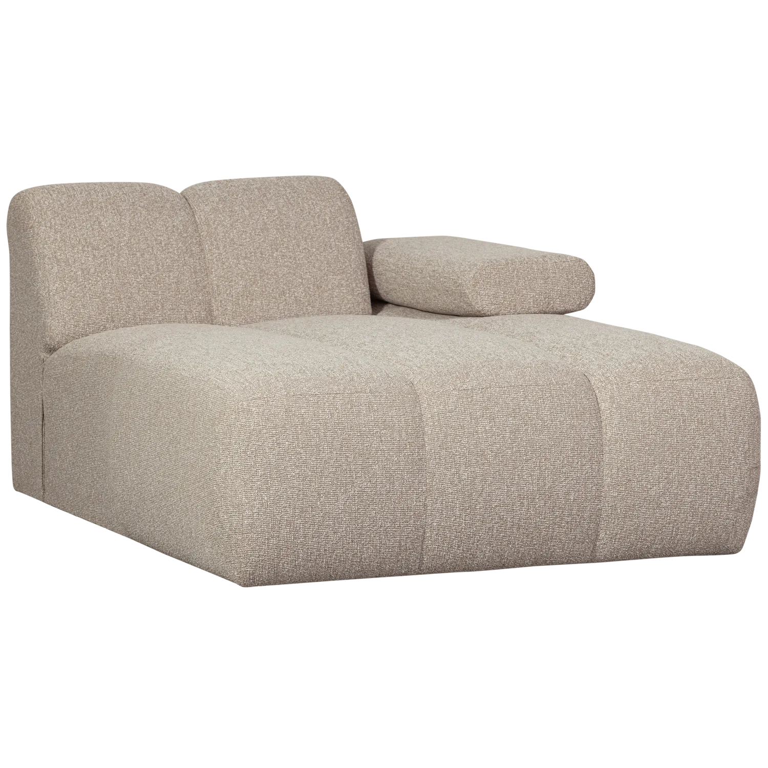 Woood Mojo Chaise Longue Element Rechts Boucle Beige Melange - KwaliteitWonen.nl