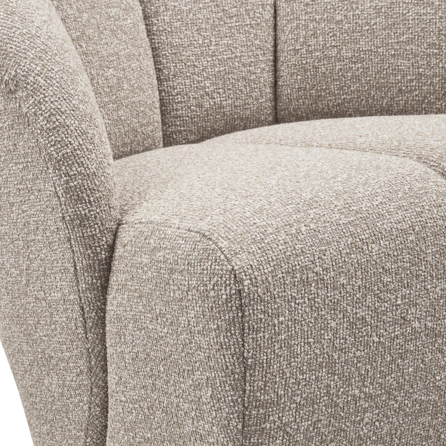 Woood Mojo Draaifauteuil Boucle Beige Melange - KwaliteitWonen.nl