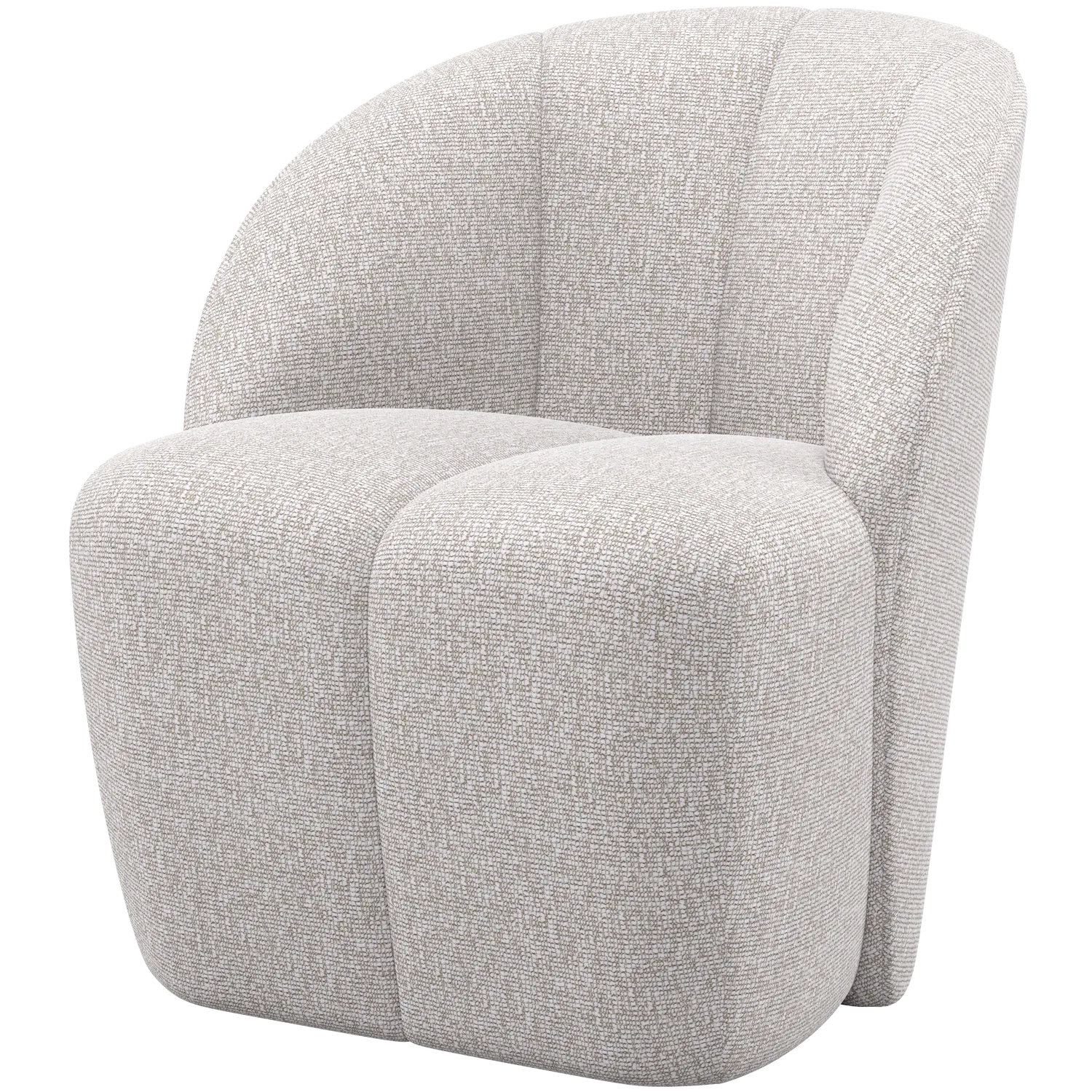 Woood Mojo Draaifauteuil Boucle Ecru Melange - KwaliteitWonen.nl