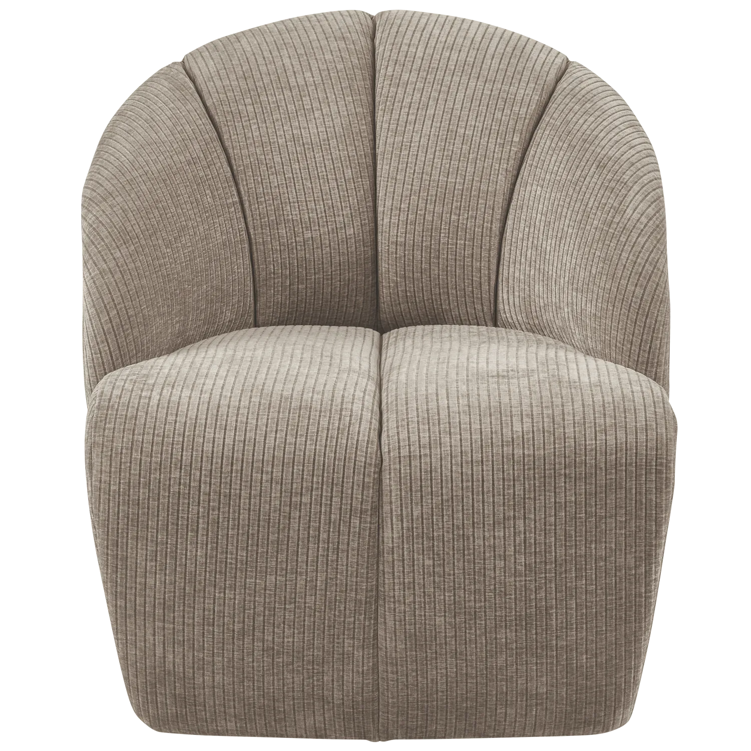 Woood Mojo Draaifauteuil Ribstof Donkerzand - KwaliteitWonen.nl