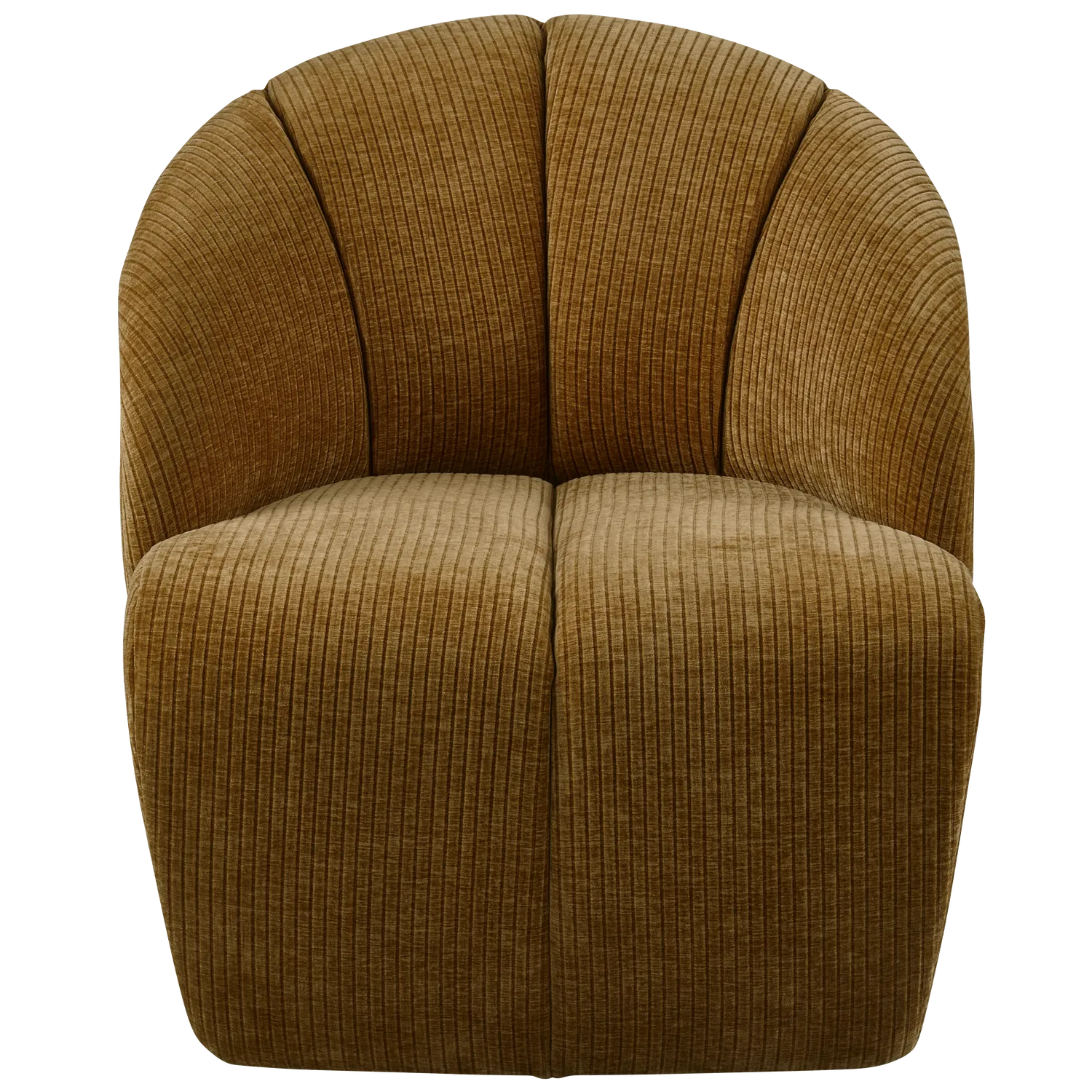 Woood Mojo Draaifauteuil Ribstof Honinggeel - KwaliteitWonen.nl