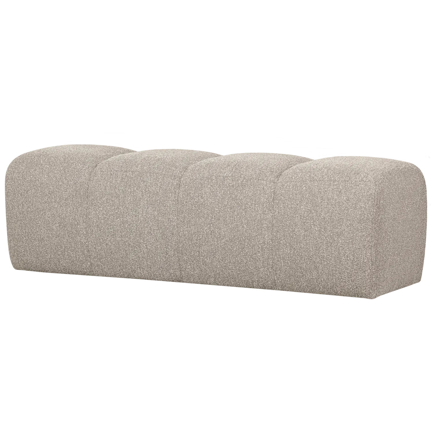 Woood Mojo Eetbank 164 Cm Boucle Beige Melange - KwaliteitWonen.nl