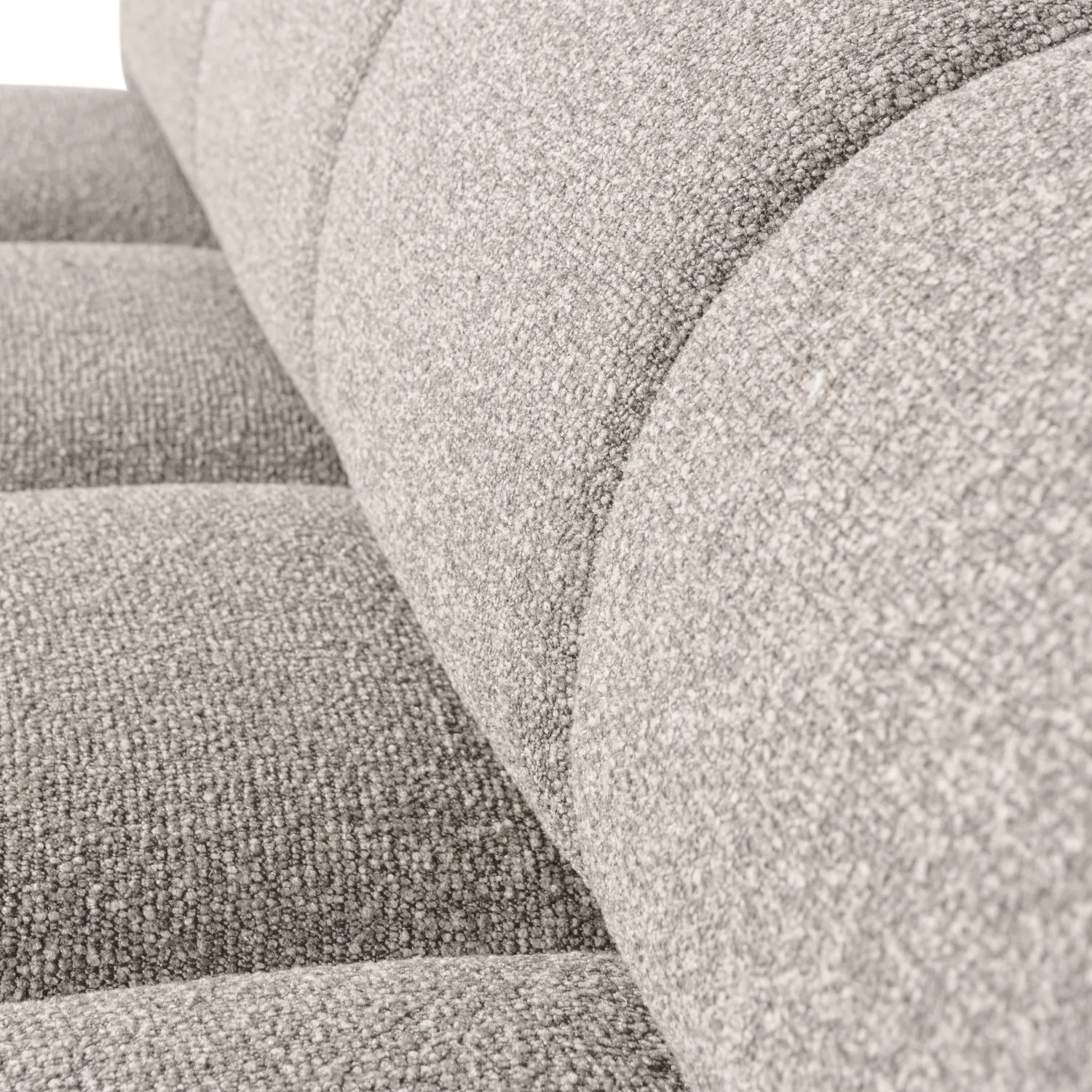 Woood Mojo Eetbank 164 Cm Met Rugleuning Boucle Beige Melange - KwaliteitWonen.nl