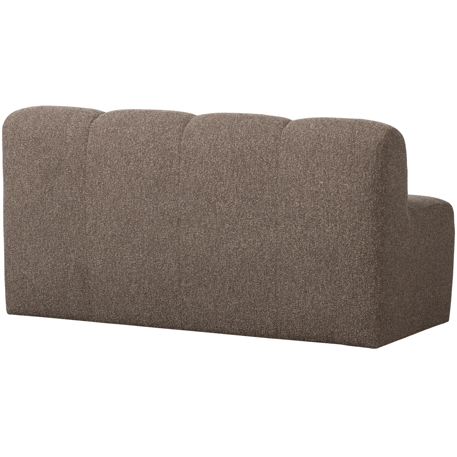 Woood Mojo Eetbank 164 Cm Met Rugleuning Boucle Bruin Melange - KwaliteitWonen.nl