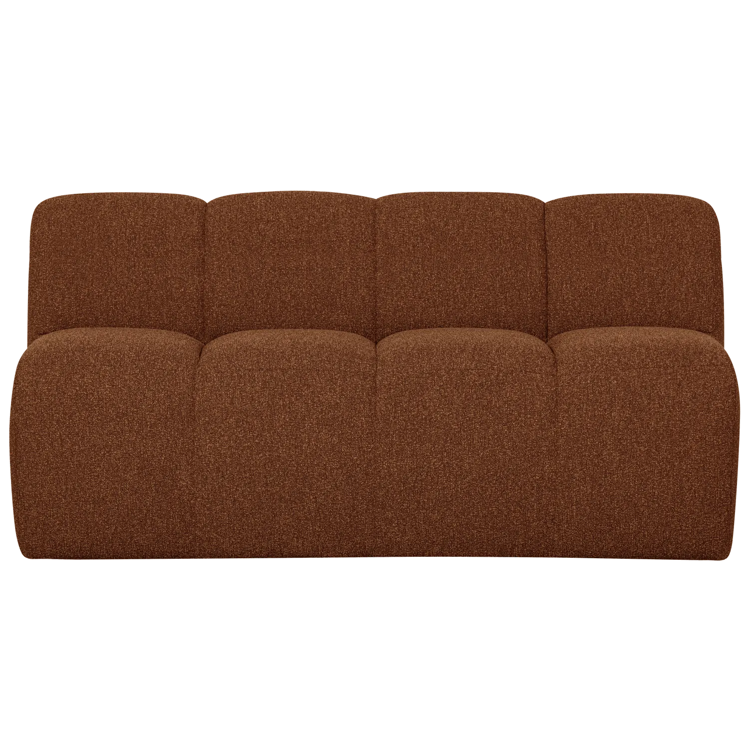 Woood Mojo Eetbank 164 Cm Met Rugleuning Boucle Roestbruin Mel - KwaliteitWonen.nl