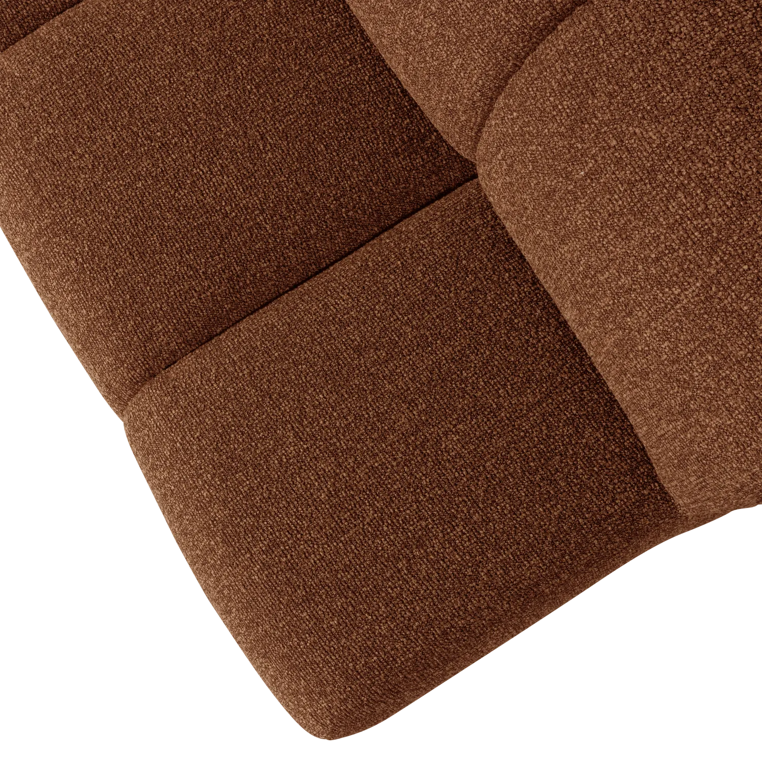 Woood Mojo Eetbank 164 Cm Met Rugleuning Boucle Roestbruin Mel - KwaliteitWonen.nl