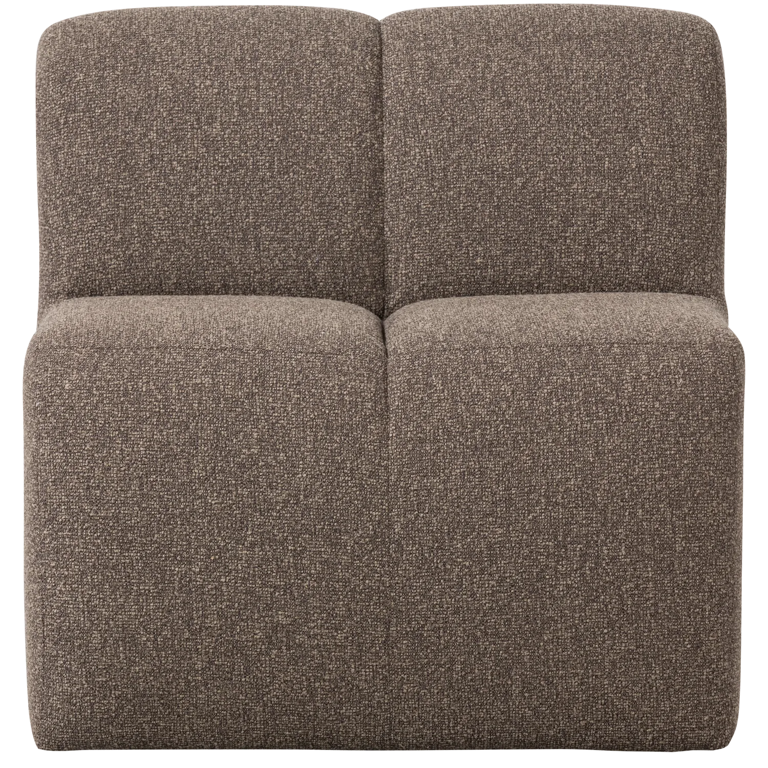 Woood Mojo Eetbank 84 Cm Met Rugleuning Boucle Bruin Melange - KwaliteitWonen.nl