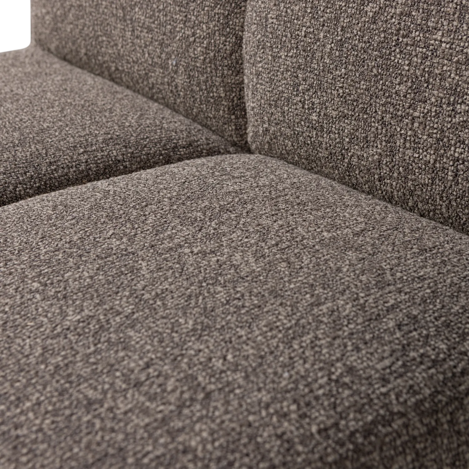 Woood Mojo Eetbank 84 Cm Met Rugleuning Boucle Bruin Melange - KwaliteitWonen.nl