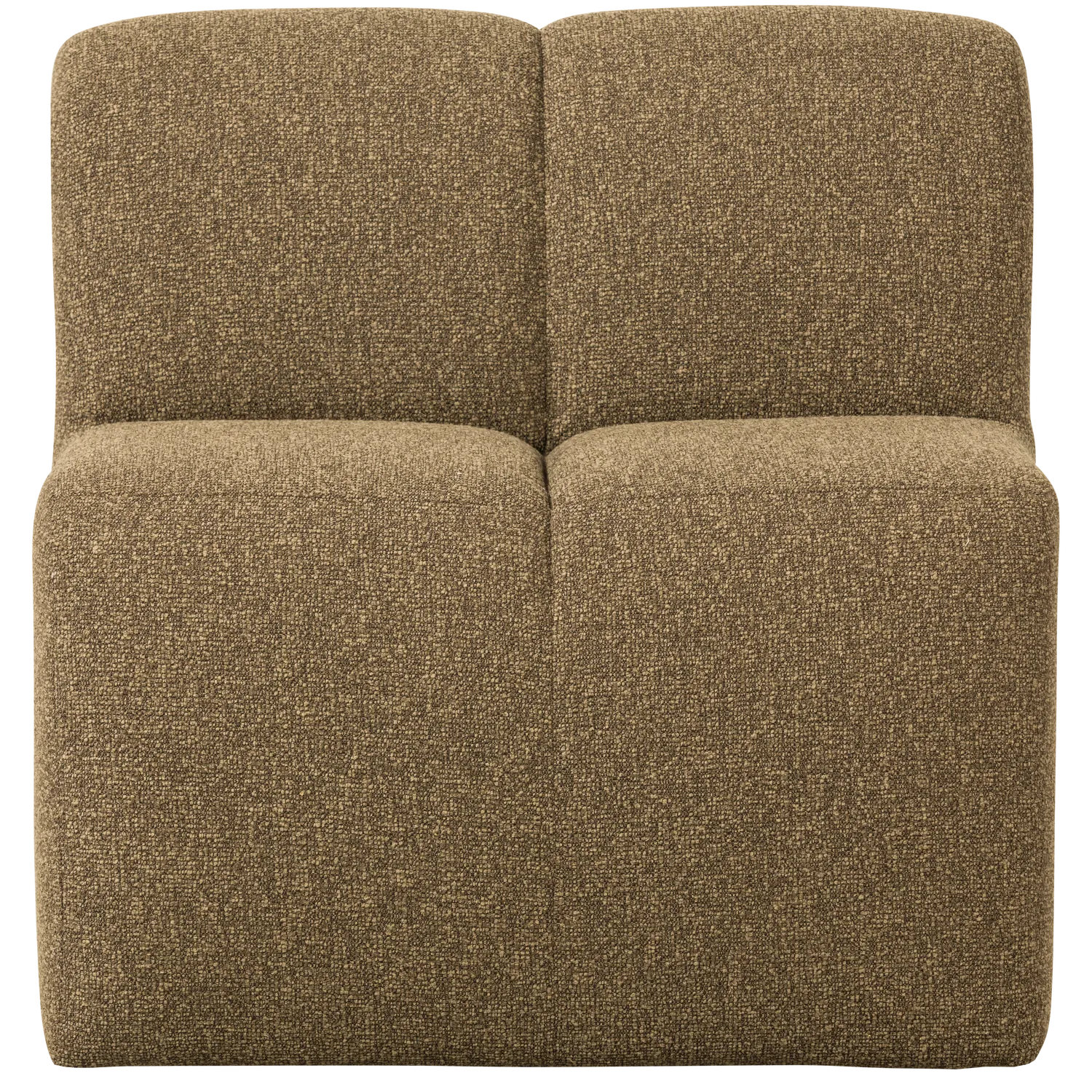 Woood Mojo Eetbank 84 Cm Met Rugleuning Boucle Geel/Bruin Melange - KwaliteitWonen.nl