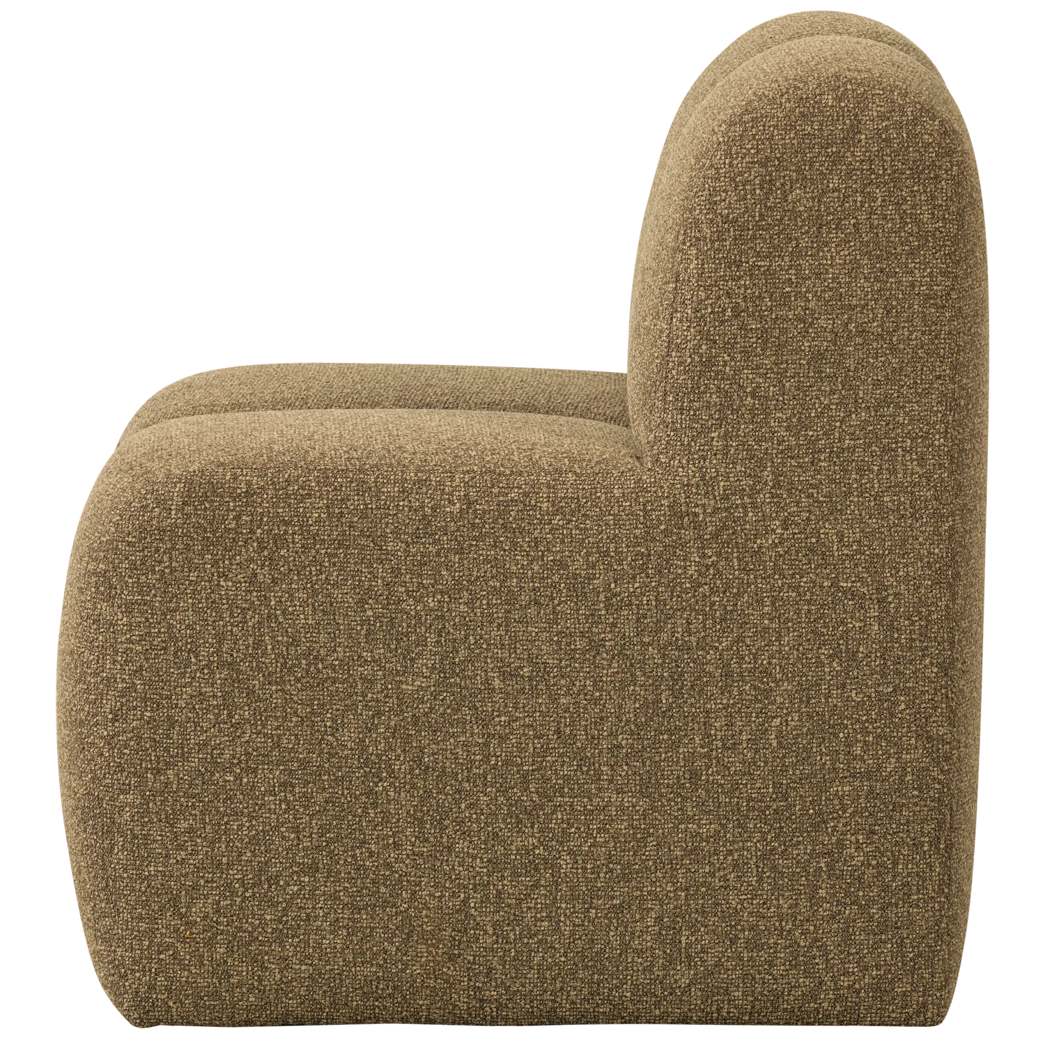 Woood Mojo Eetbank 84 Cm Met Rugleuning Boucle Geel/Bruin Melange - KwaliteitWonen.nl