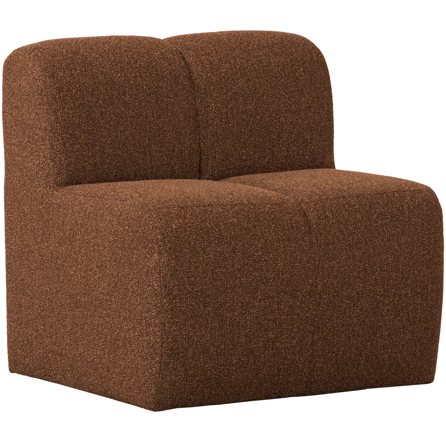 Woood Mojo Eetbank 84 Cm Met Rugleuning Boucle Roestbruin Melange - KwaliteitWonen.nl