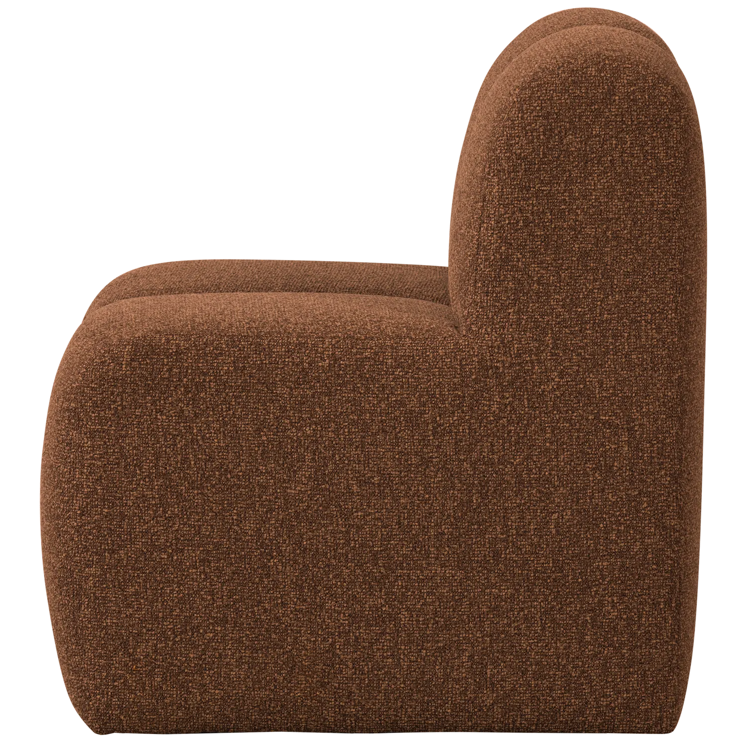 Woood Mojo Eetbank 84 Cm Met Rugleuning Boucle Roestbruin Melange - KwaliteitWonen.nl