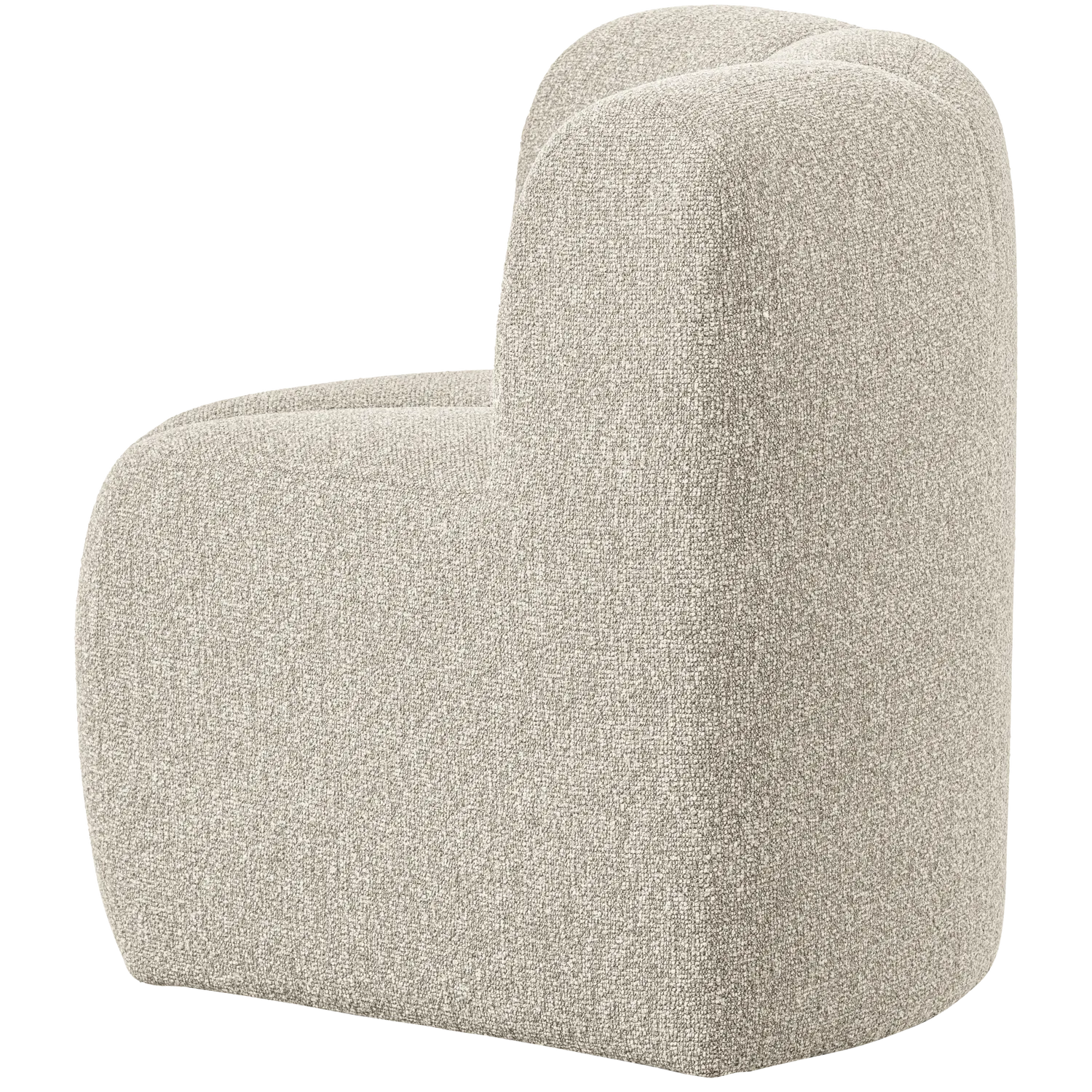 Woood Mojo Eetbank Hoek Met Rugleuning Boucle Beige Melange - KwaliteitWonen.nl