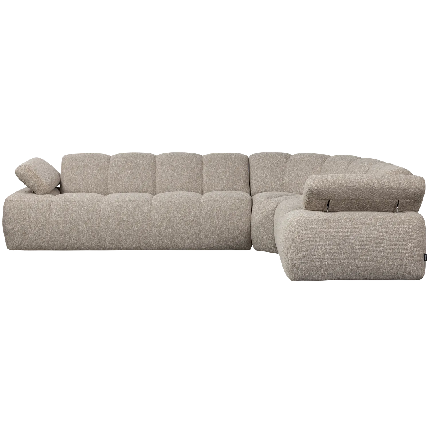 Woood Mojo Hoekbank Rechts Boucle Beige Melange - KwaliteitWonen.nl