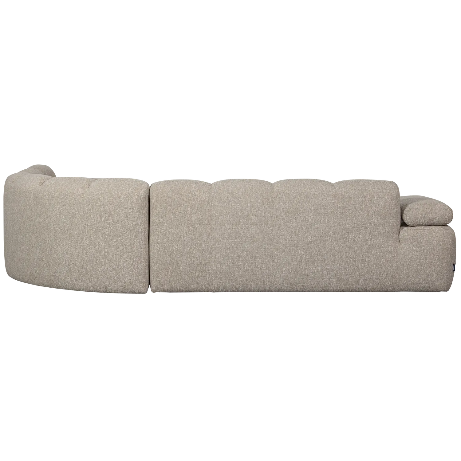 Woood Mojo Hoekbank Rechts Boucle Beige Melange - KwaliteitWonen.nl