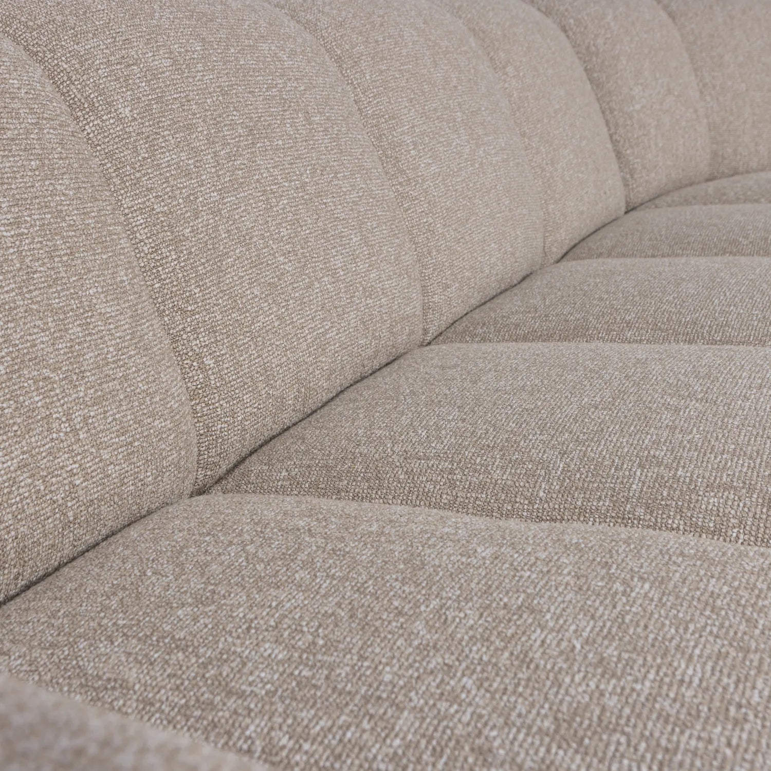 Woood Mojo Hoekbank Rechts Boucle Beige Melange - KwaliteitWonen.nl