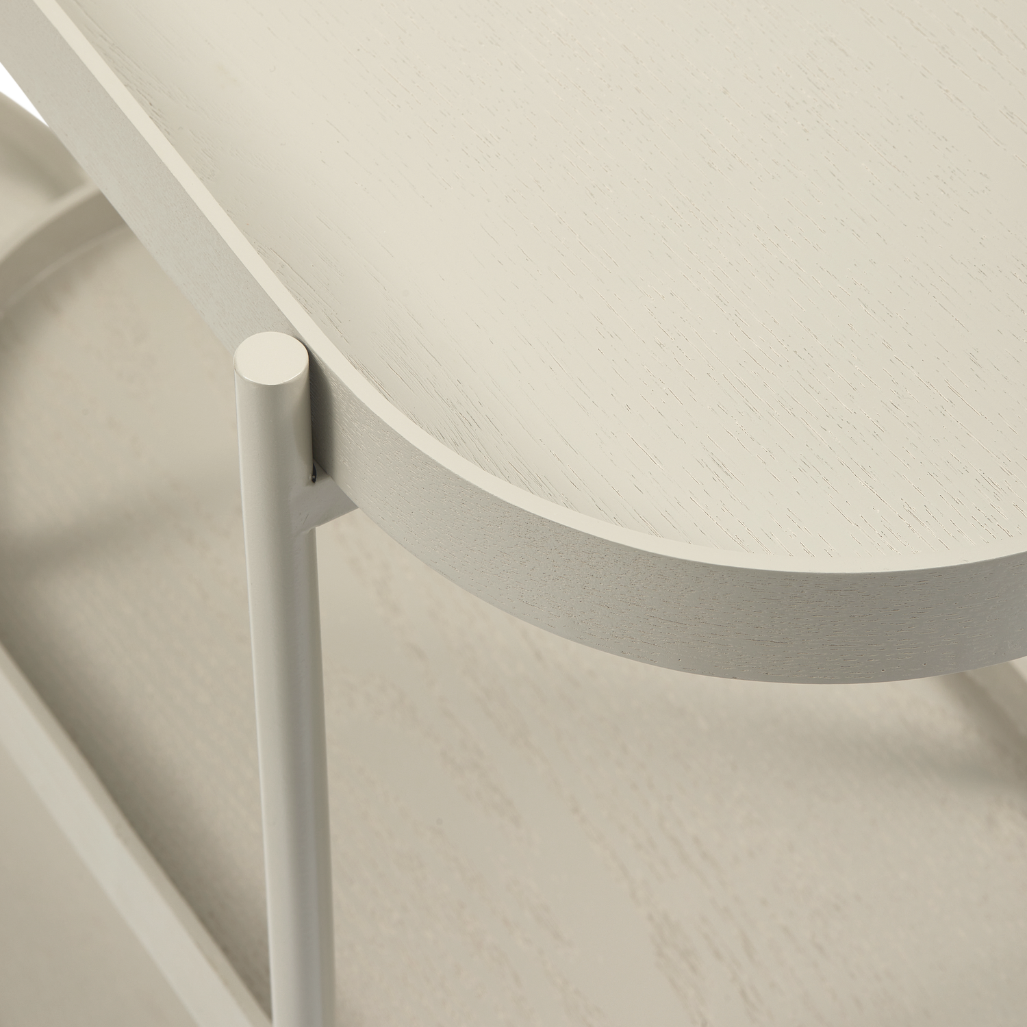 Woood Noan Sidetable Hout Metaal Antiek Beige - KwaliteitWonen.nl