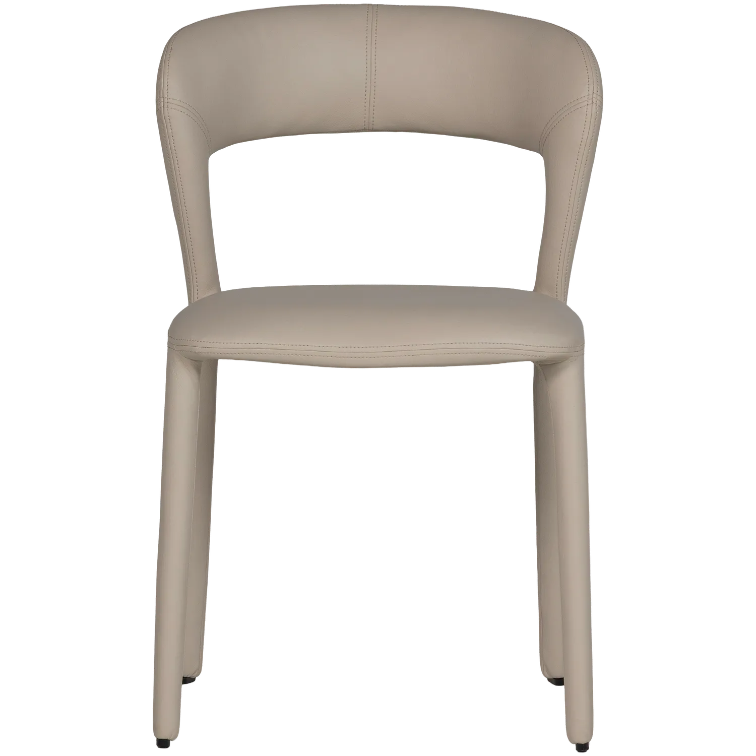 Woood Noble Eetkamerstoel Leerlook Beige - KwaliteitWonen.nl