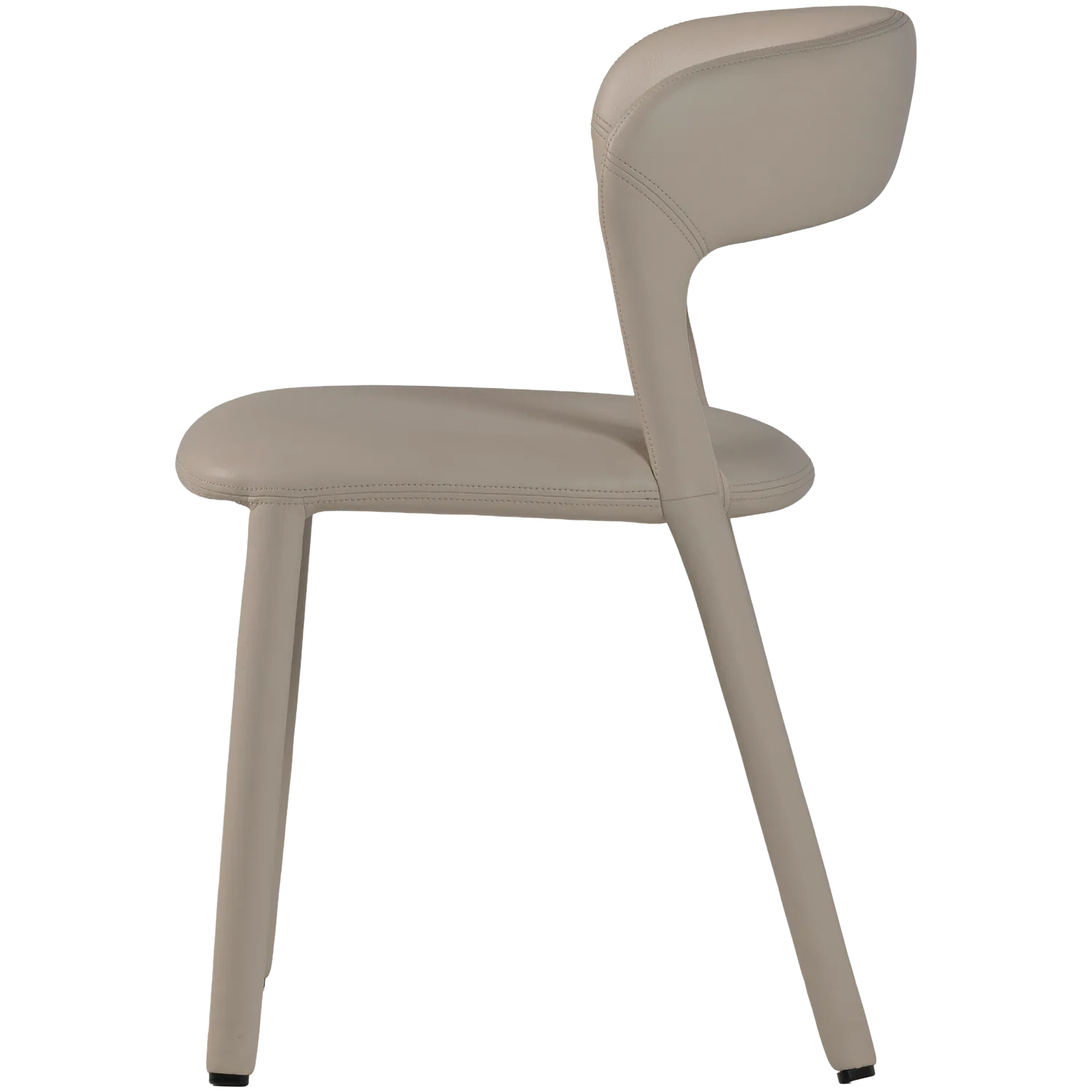 Woood Noble Eetkamerstoel Leerlook Beige - KwaliteitWonen.nl