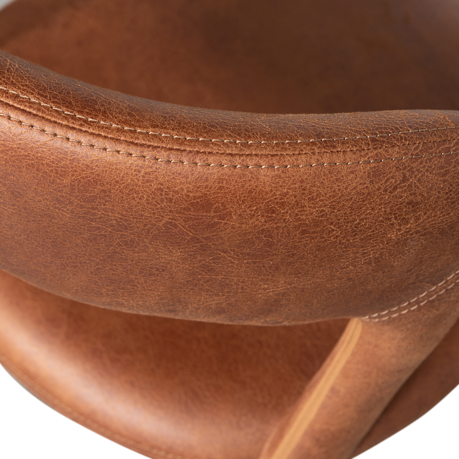 Woood Noble Eetkamerstoel Leerlook Cognac-Kwaliteitwonen.nl