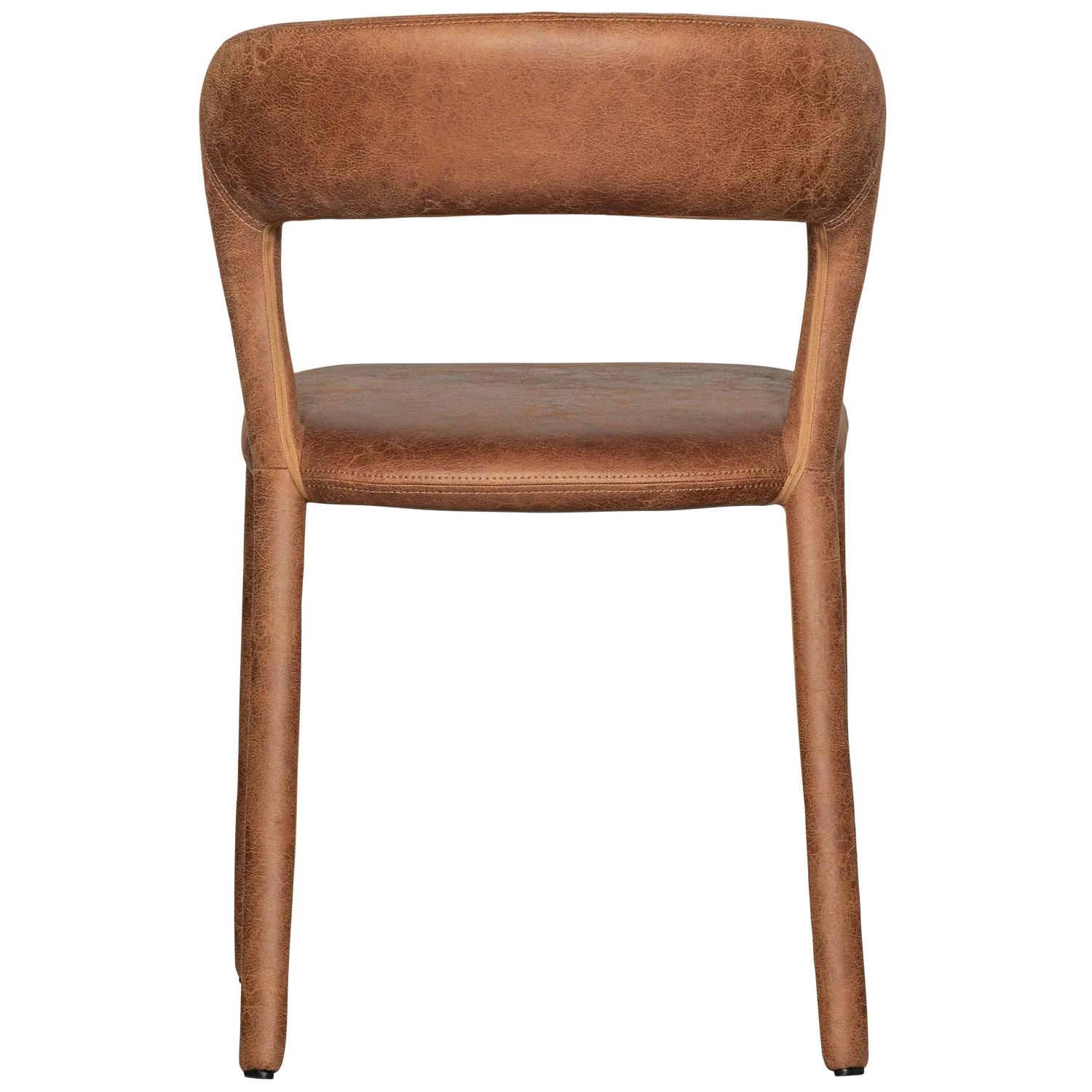 Woood Noble Eetkamerstoel Leerlook Cognac - KwaliteitWonen.nl