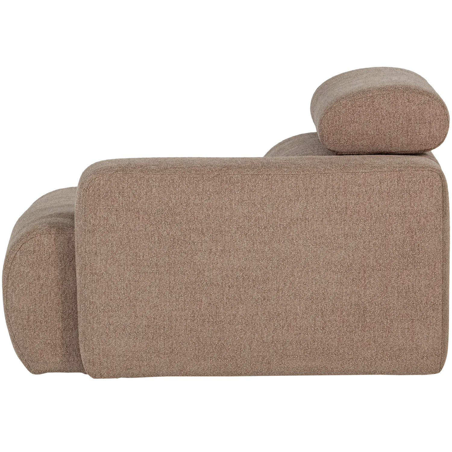 Woood Novi 1 Zits Element Arm Rechts Boucle Taupe - KwaliteitWonen.nl