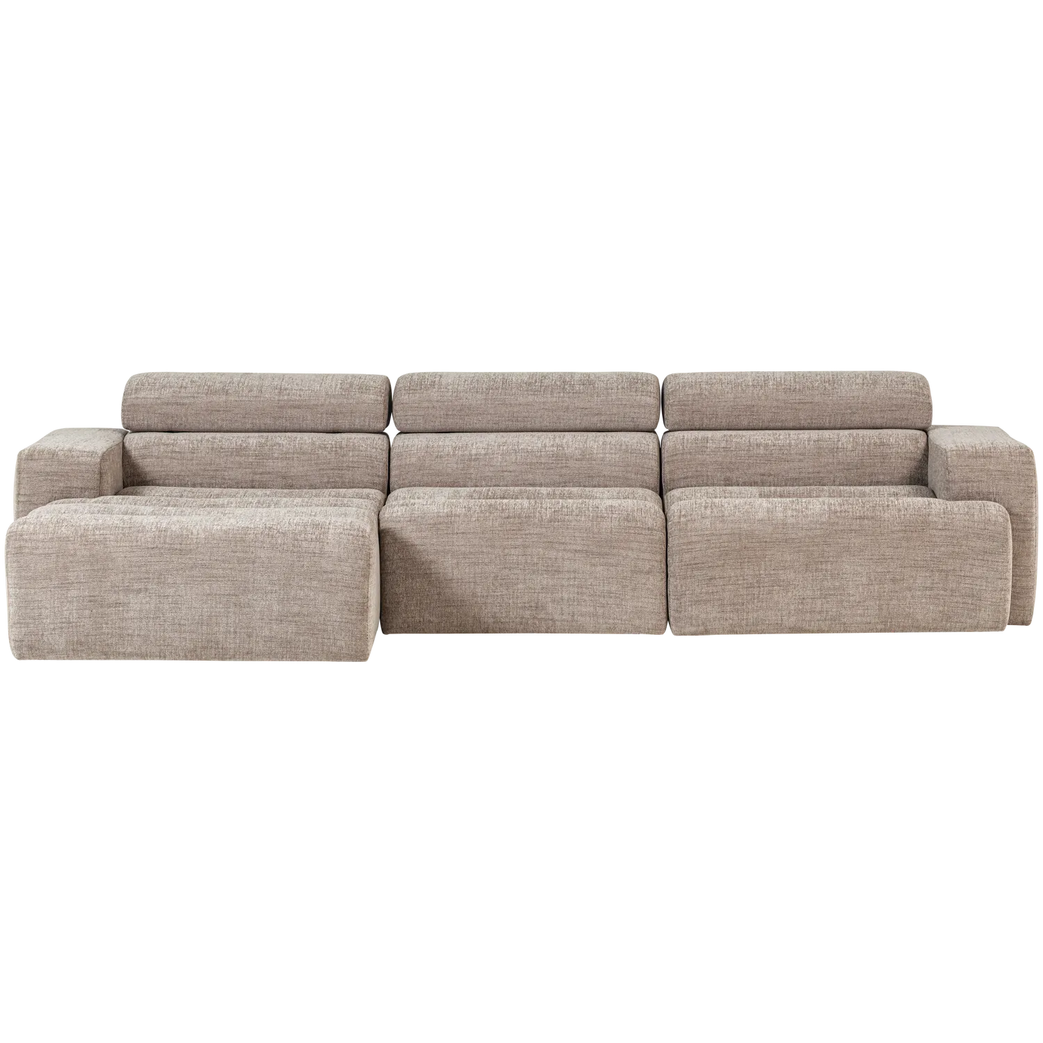 Woood Novi Chaise Longue Bank Links Naturel Melange - KwaliteitWonen.nl
