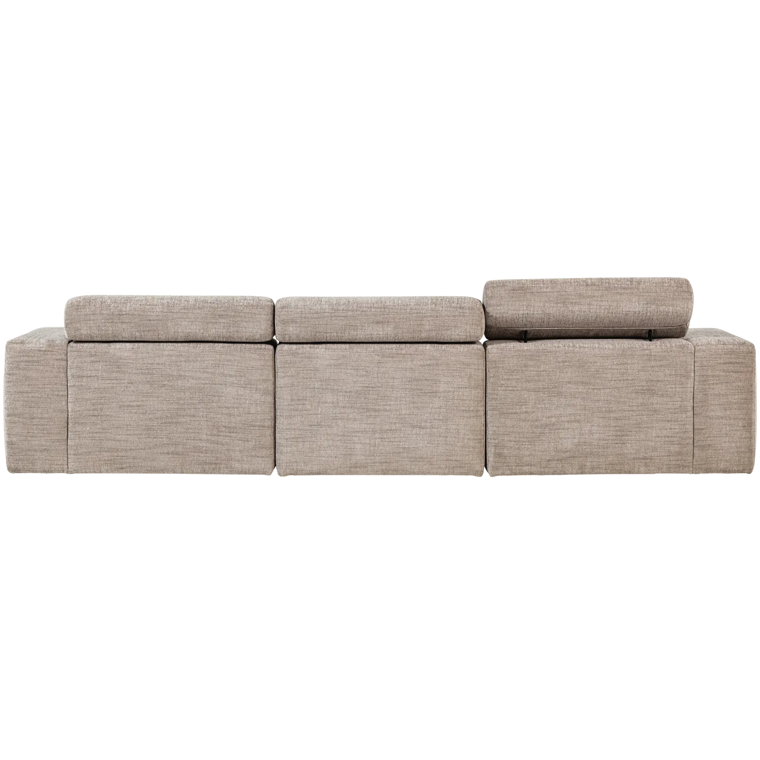 Woood Novi Chaise Longue Bank Rechts Naturel Melange - KwaliteitWonen.nl