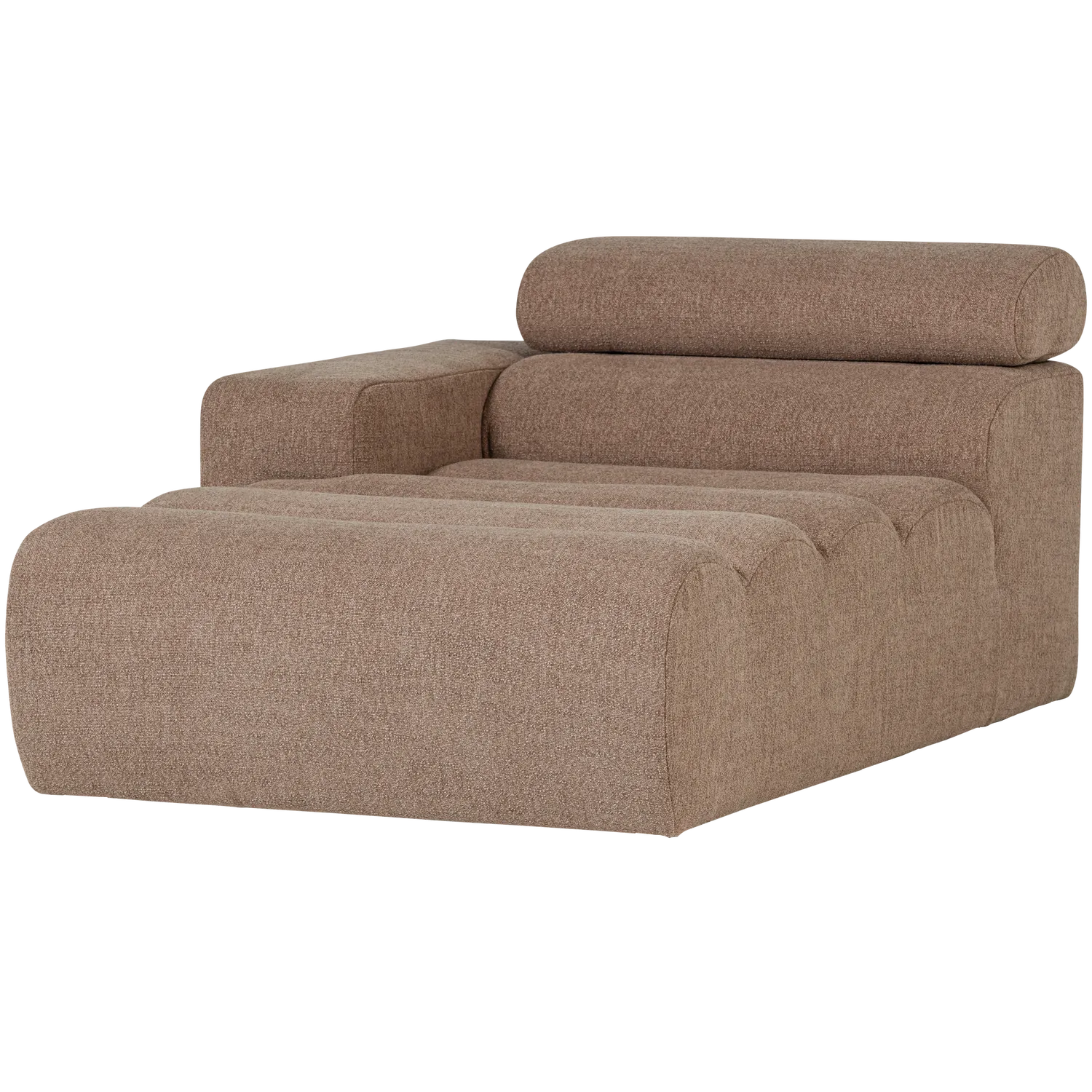 Woood Novi Chaise Longue Element Arm Links Boucle Taupe - KwaliteitWonen.nl