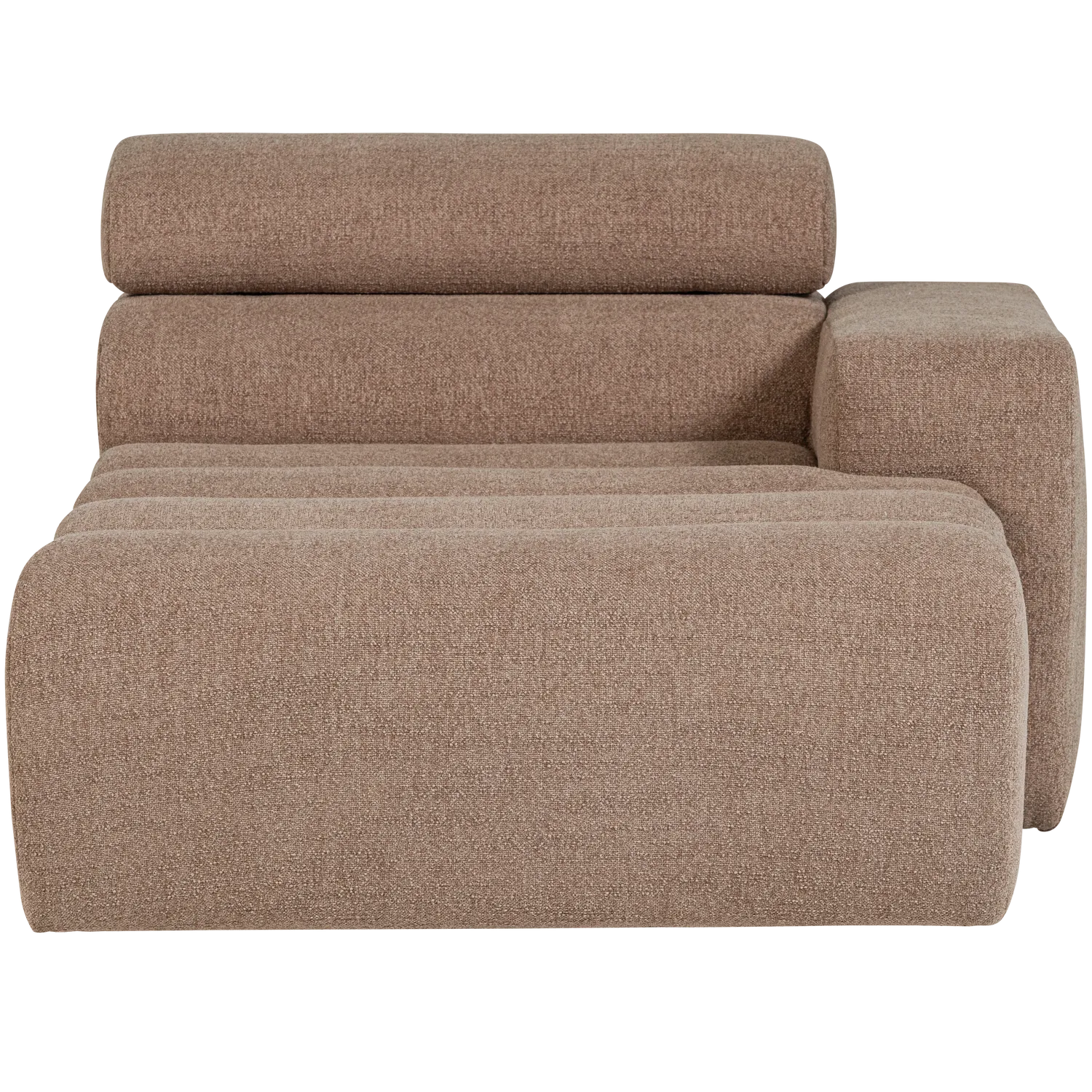 Woood Novi Chaise Longue Element Arm Rechts Boucle Taupe - KwaliteitWonen.nl