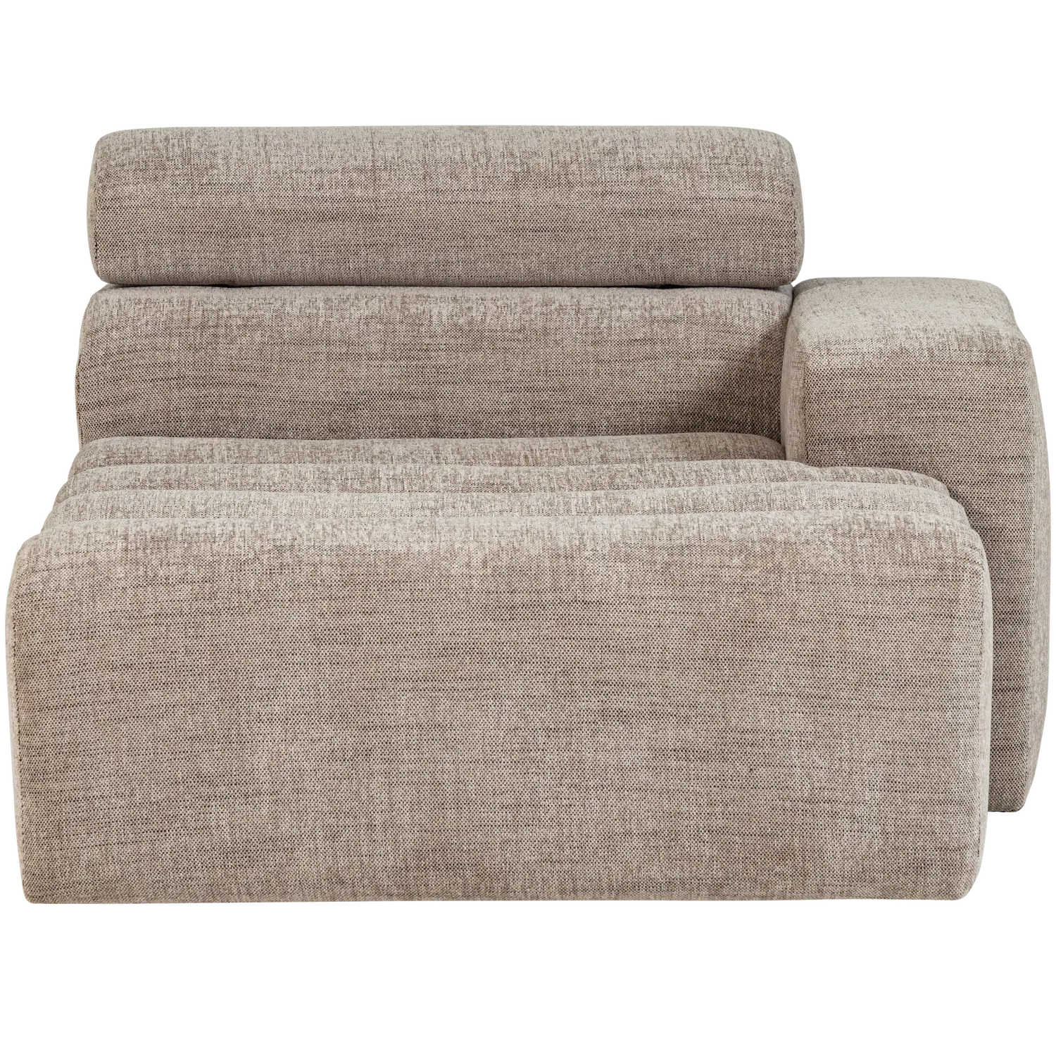 Woood Novi Chaise Longue Element Arm Rechts Naturel Melange - KwaliteitWonen.nl