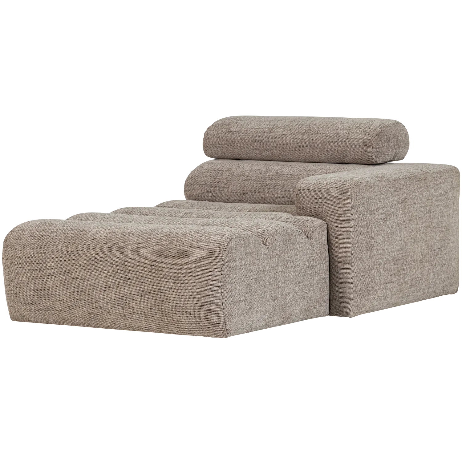 Woood Novi Chaise Longue Element Arm Rechts Naturel Melange - KwaliteitWonen.nl