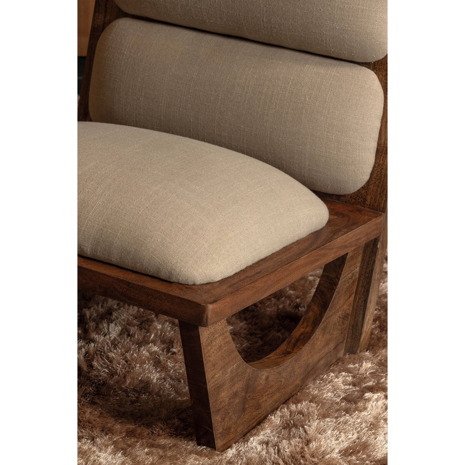 Woood Opulent Fauteuil Boucle/Hout Naturel - KwaliteitWonen.nl