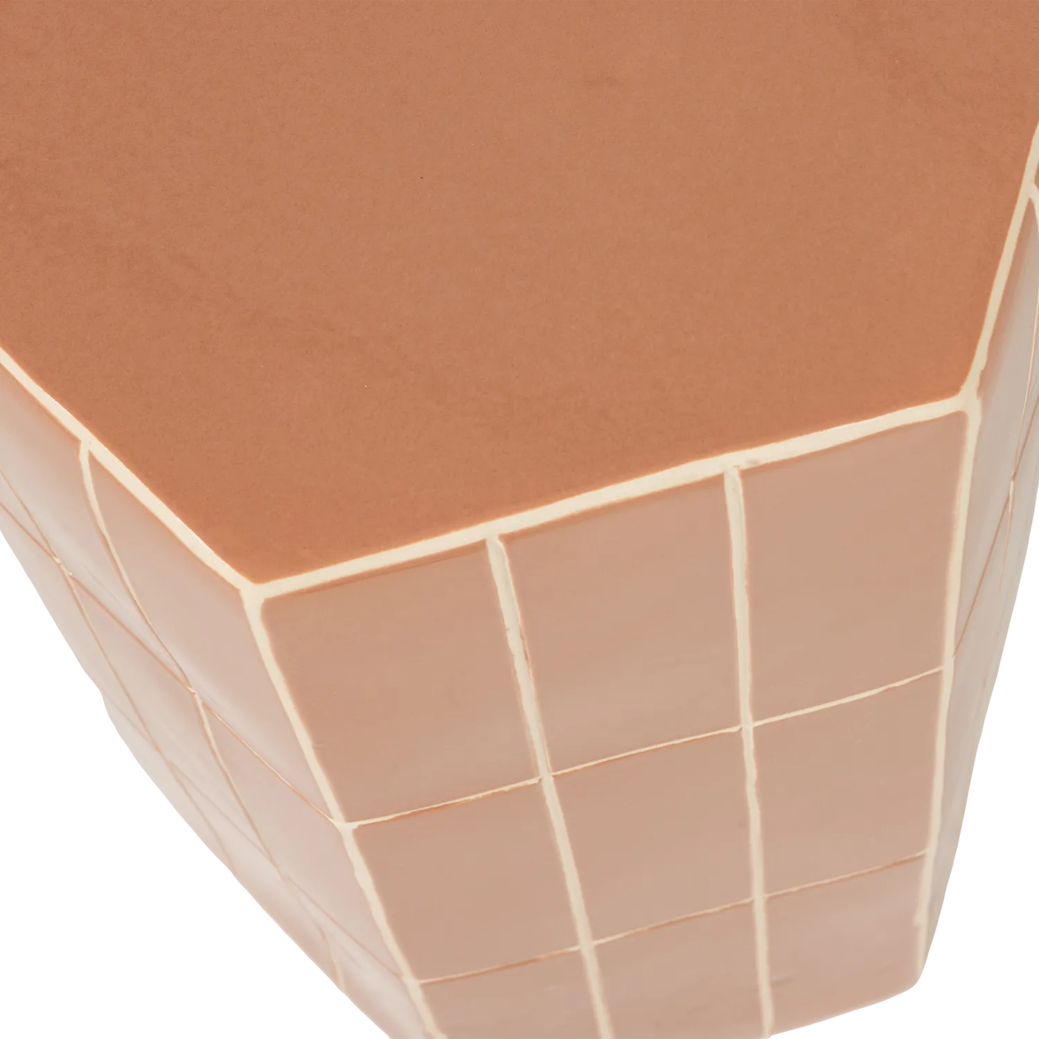 Woood Plu Decoratieve Bijzettafel 54 X38 X32 Cm Keramiek Oudroze - KwaliteitWonen.nl