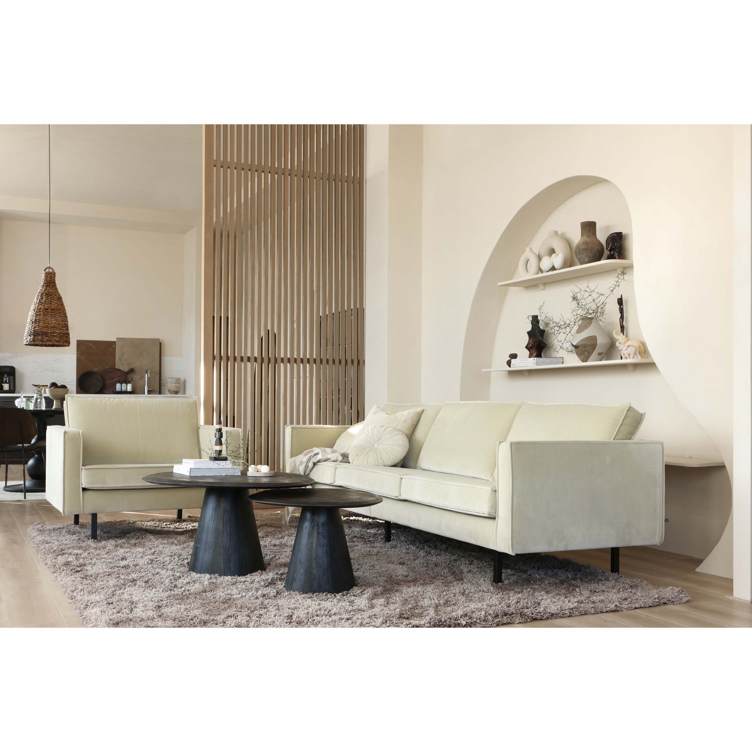 Woood Posture Salontafel Mangohout Zwart O120 Cm - KwaliteitWonen.nl