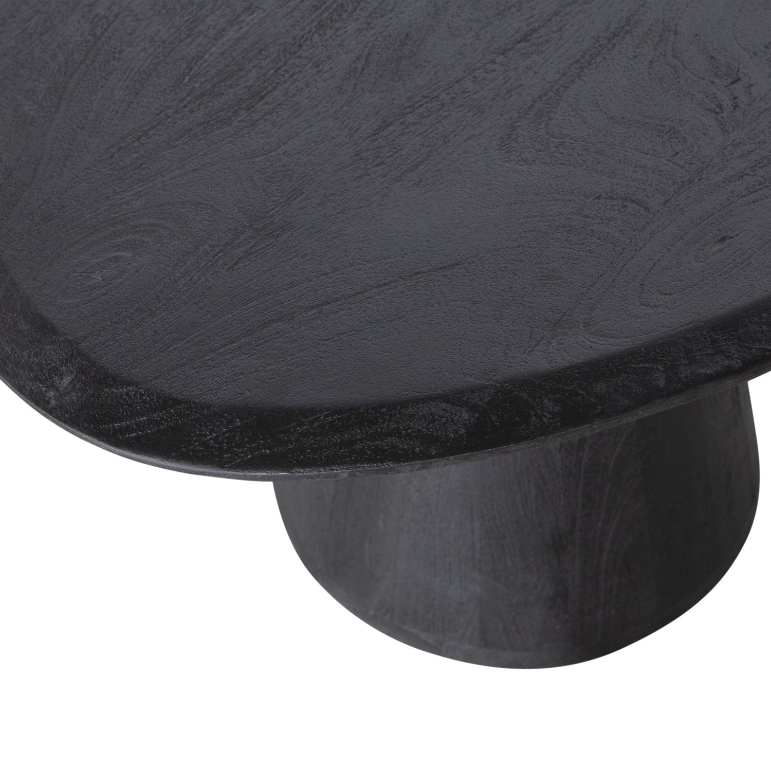 Woood Posture Salontafel Mangohout Zwart O120 Cm - KwaliteitWonen.nl