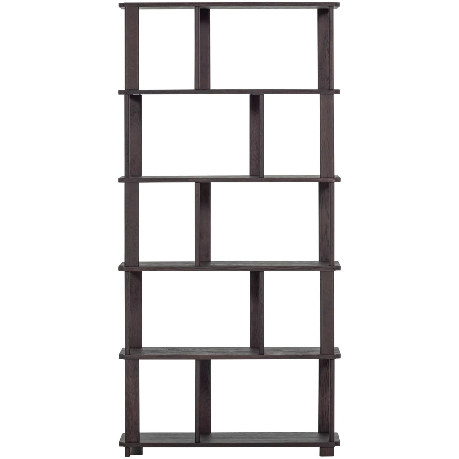 Woood Riss Boekenkast Eikenhout Mystic Brown 186 X90 Cm - KwaliteitWonen.nl